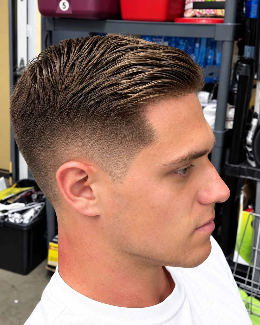 A finished haircut at Blackhorse Barber