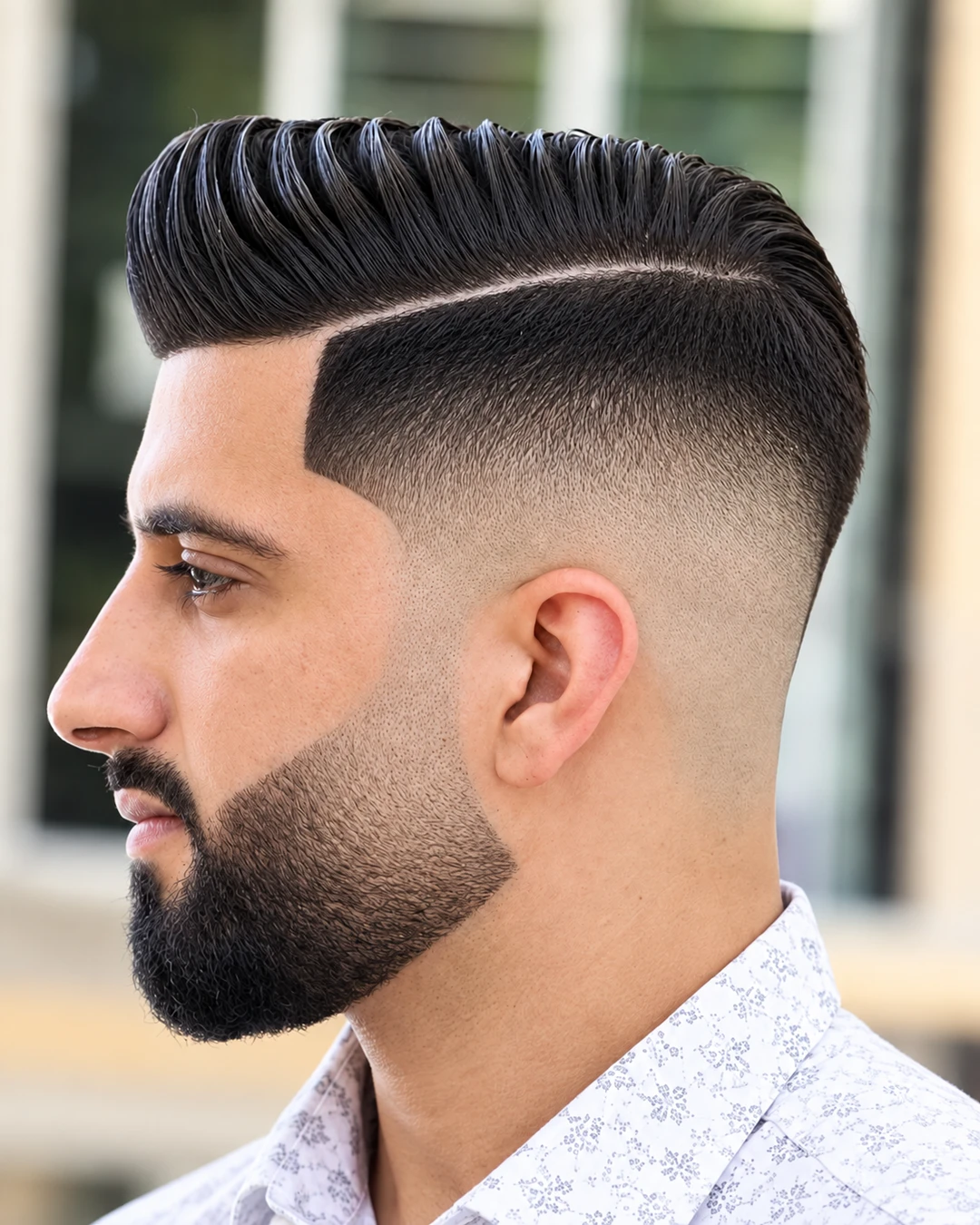 A finished haircut at Blackhorse Barber