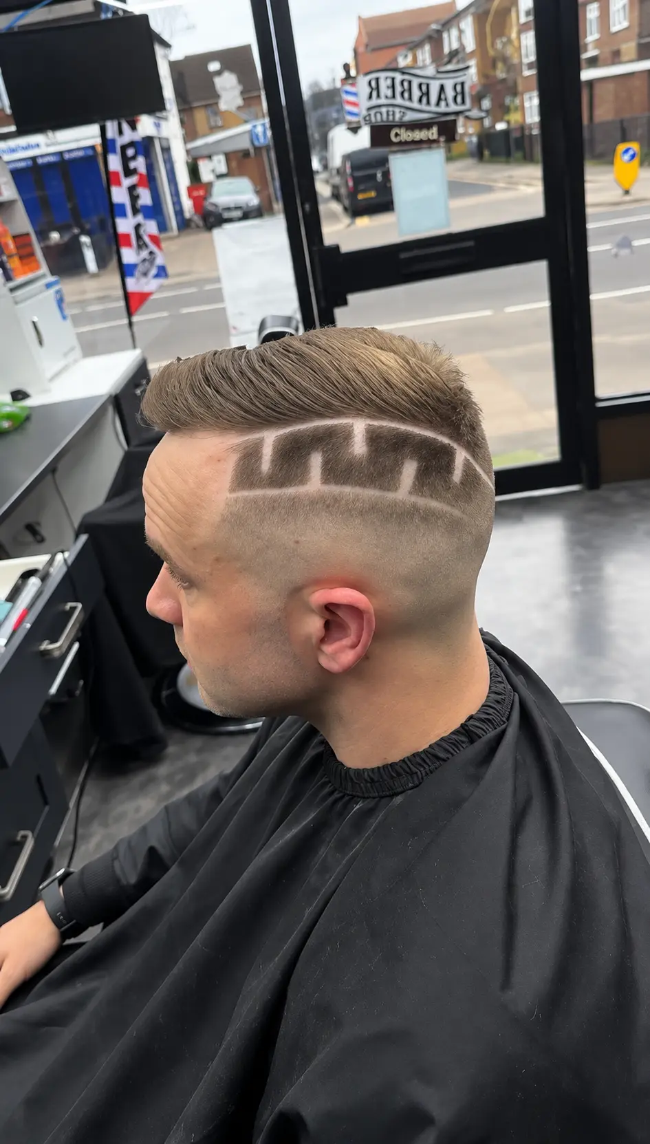 A finished haircut at Blackhorse Barber