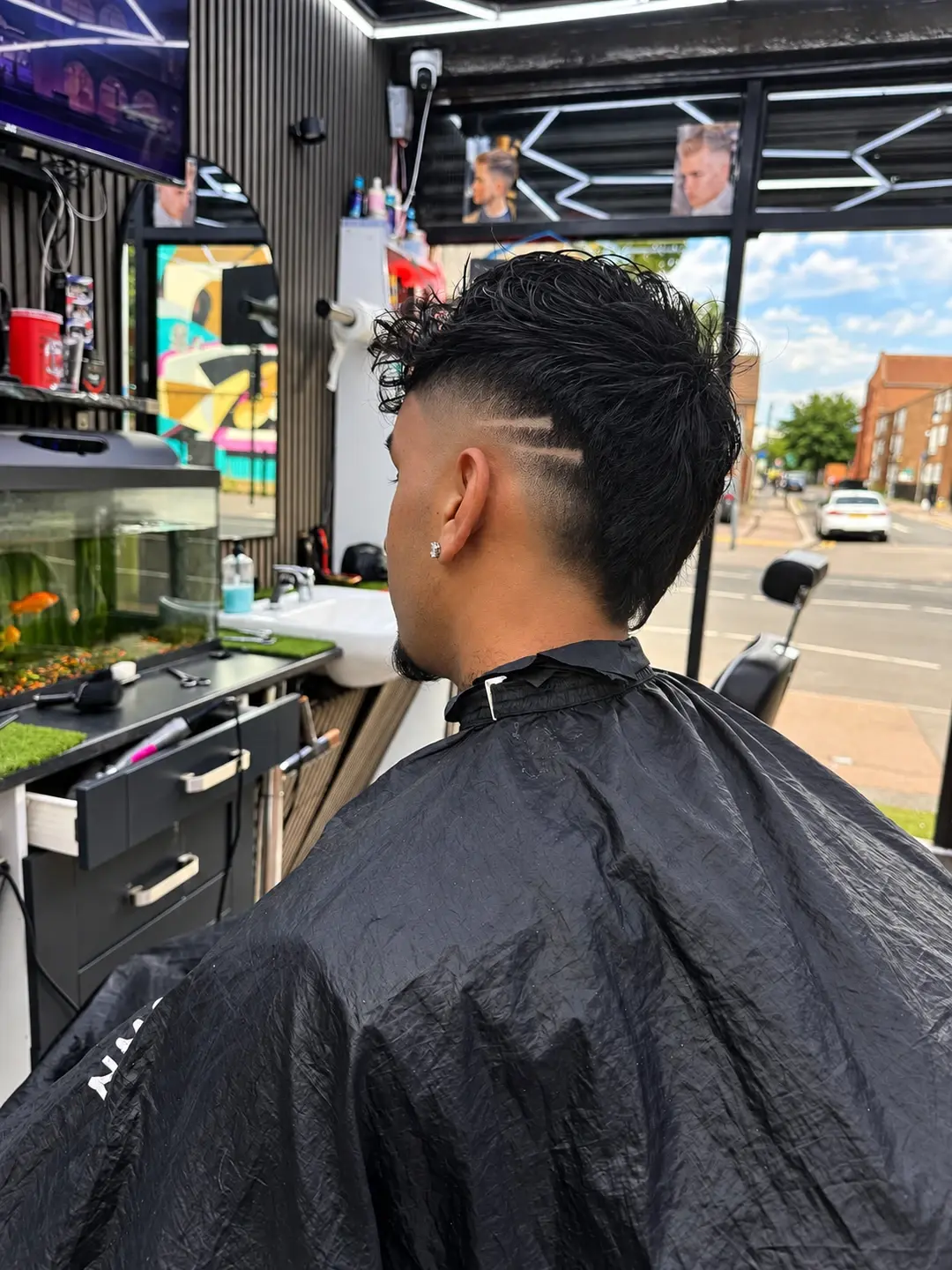 A finished haircut at Blackhorse Barber